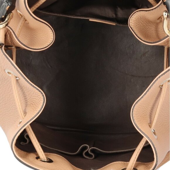 GUCCI Beige Leather Bamboo Shoulder Bag - Picture 6 of 12